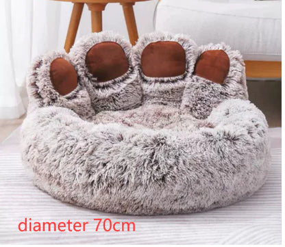 Long Paw Plush Cat Bed