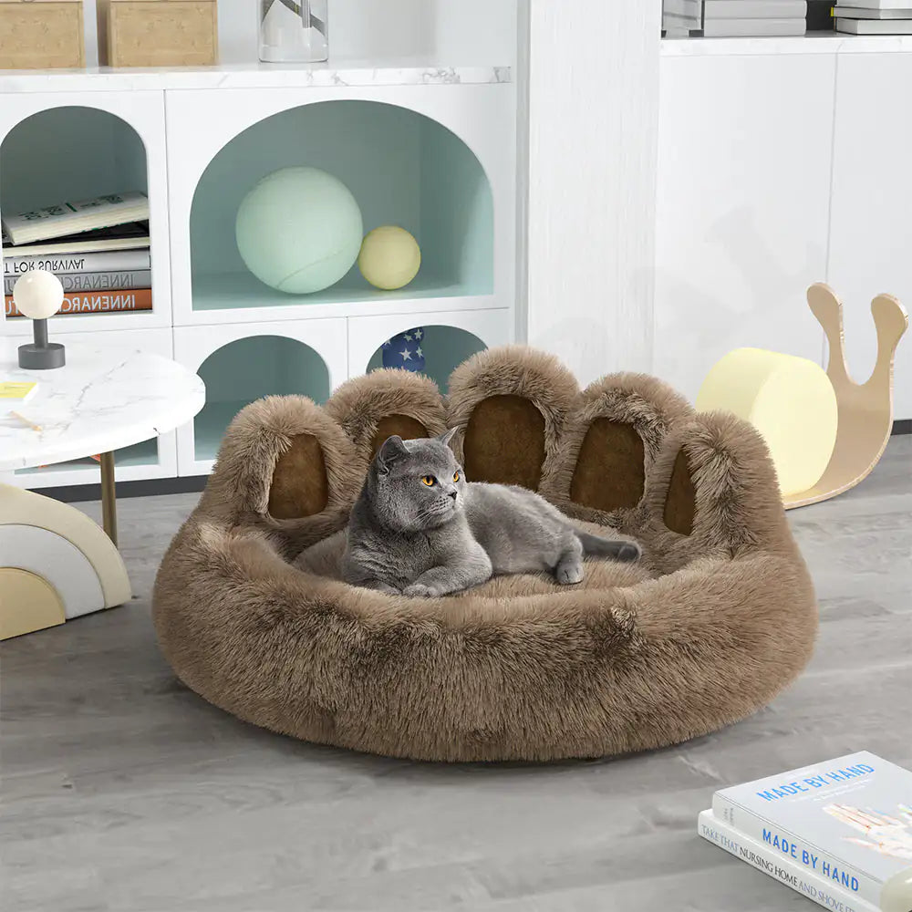 Long Paw Plush Cat Bed