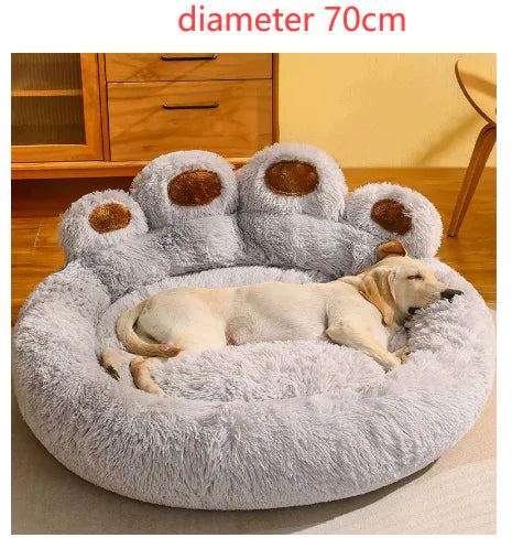 Long Paw Plush Cat Bed