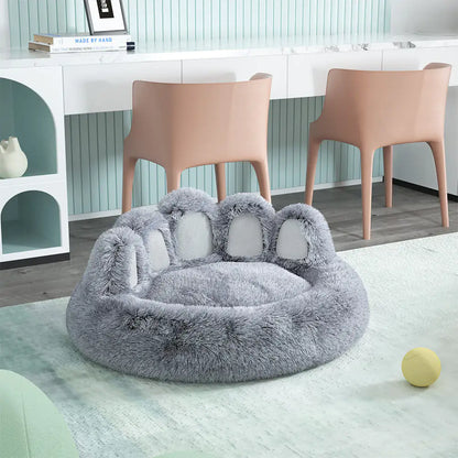 Long Paw Plush Cat Bed