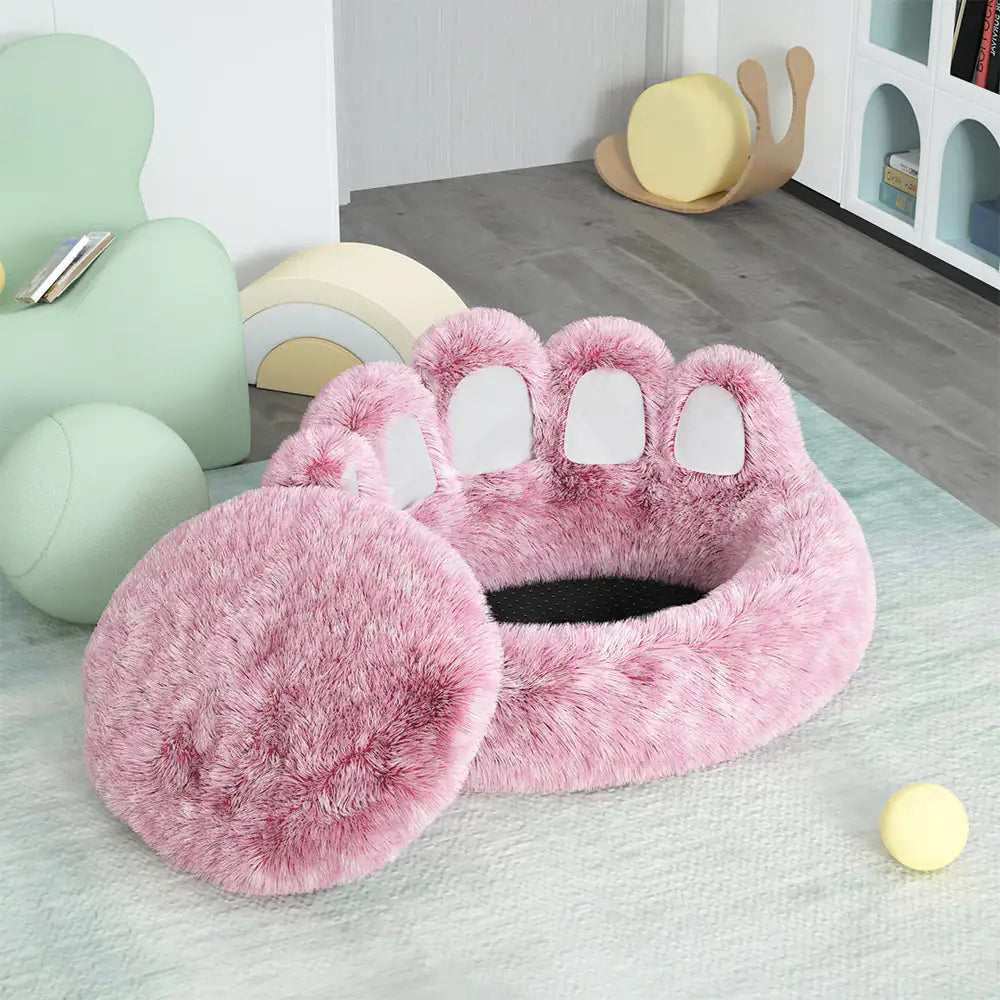 Long Paw Plush Cat Bed