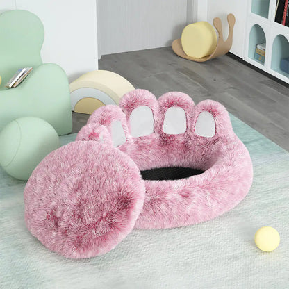 Long Paw Plush Cat Bed