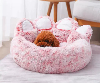 Long Paw Plush Cat Bed